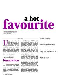 Homes & Cottages Magazine: Air Heated Radiant Floors and Shallow Slab Foundations - A Hot Favourite