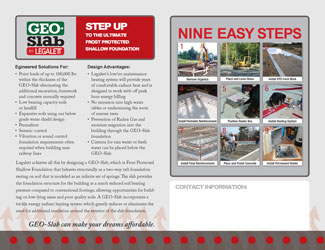 GEO-Slab Brochure - Overview of Frost Protected Shallow Foundations and Air Heated Radiant Floor Heating Systems - Toronto, ON